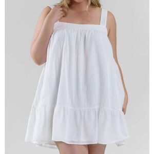 NWT KILO BRAVA Cotton Mini Slip Dress - Plus in white Size XXXL